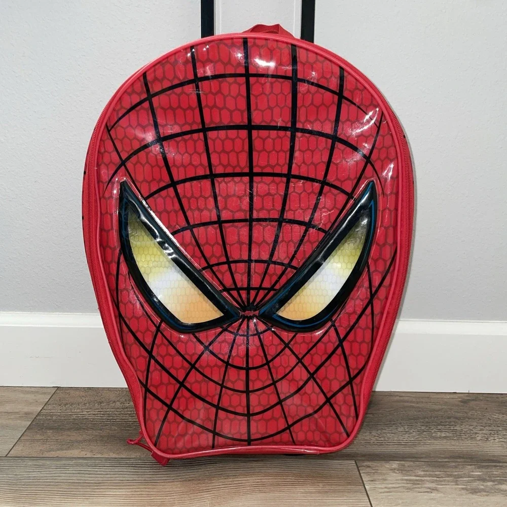 Disney Store Spiderman Rolling Suitcase Carry-On Disney Store Red